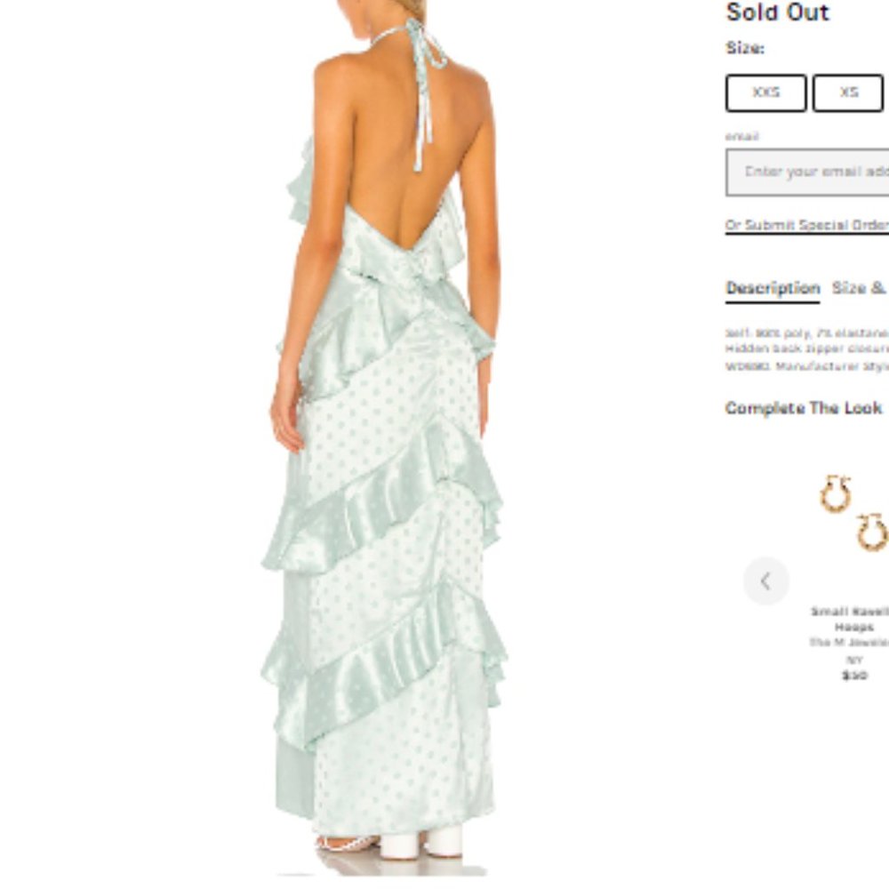 X REVOLVE BRIGITA DRESS IN MINT - Picture 2 of 5